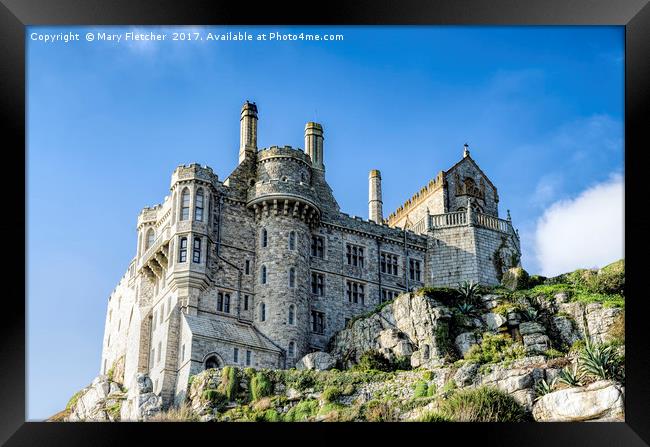 St Michaels Mount Castle Framed Print by Mary Fletcher