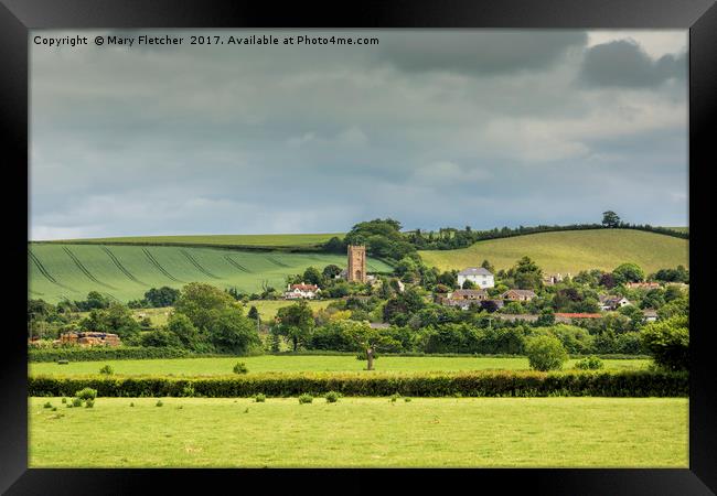 Stogumber Village Framed Print by Mary Fletcher