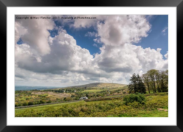 Caradon Hill, Cornwall.  Framed Mounted Print by Mary Fletcher
