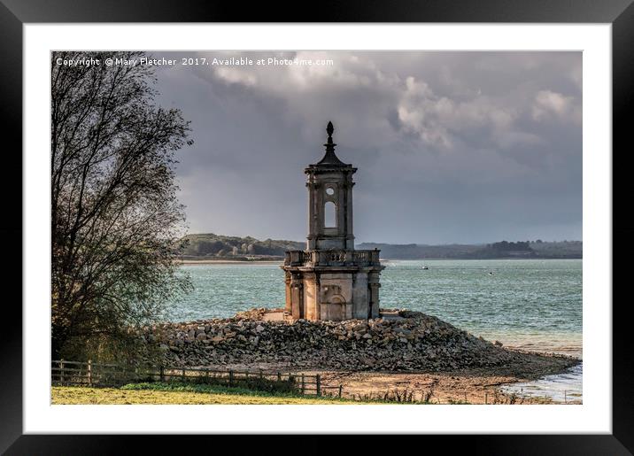 Normanton Church Rutland Water Framed Mounted Print by Mary Fletcher