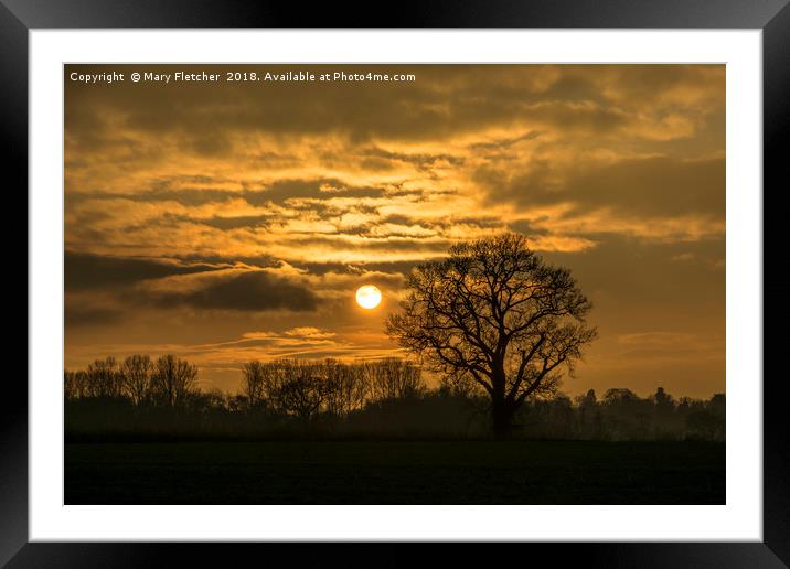 Sundown in Shropshire Framed Mounted Print by Mary Fletcher