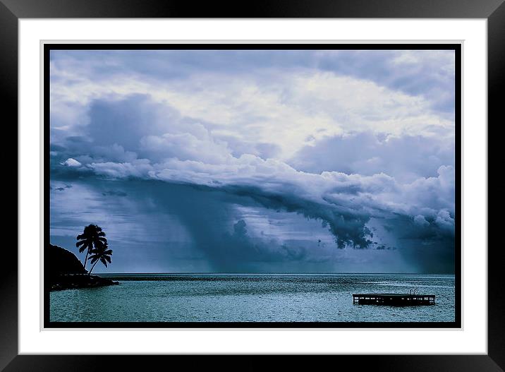 Tropical Sky Framed Mounted Print by Pauline Lewis