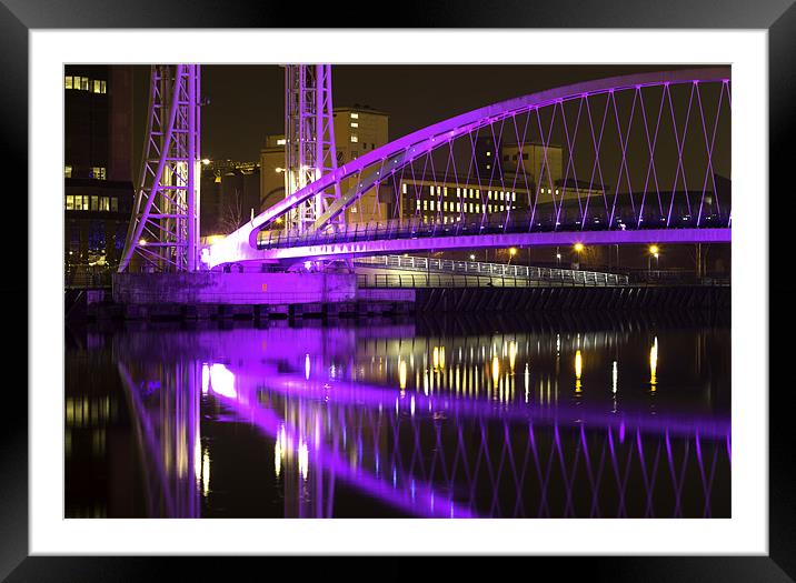 Millenium Footbridge, Salford Quays, Manchester Framed Mounted Print by Hippy Soul