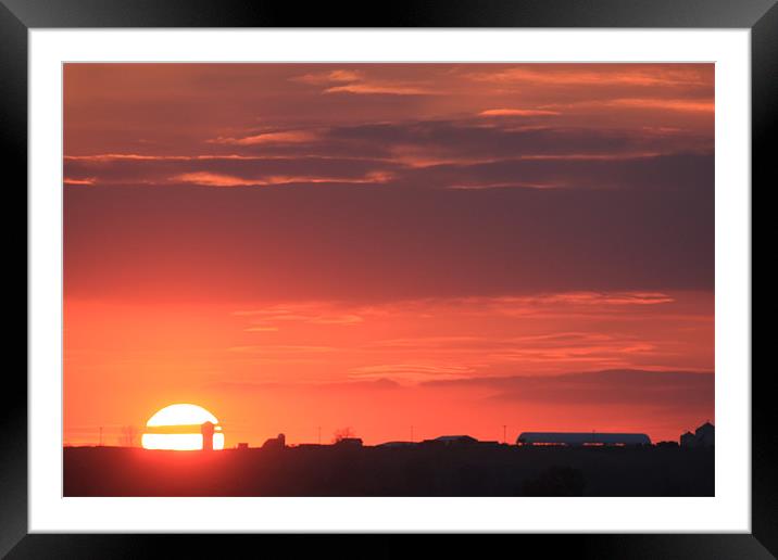Sunset Framed Mounted Print by stacey meyer