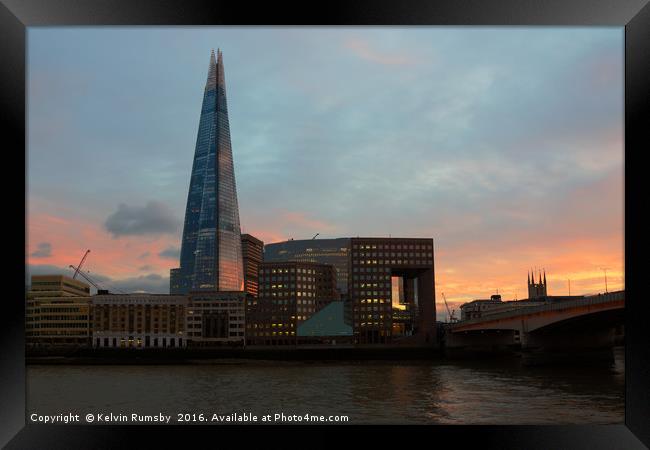 sunset shard Framed Print by Kelvin Rumsby