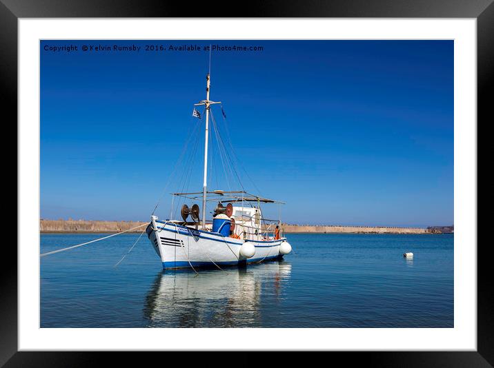 fishing boat Framed Mounted Print by Kelvin Rumsby