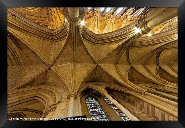 cathedral ceiling Framed Print by Kelvin Rumsby