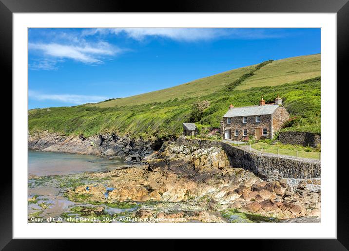 port quin Framed Mounted Print by Kelvin Rumsby
