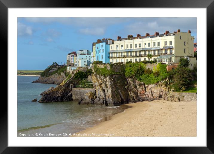 tenby beach Framed Mounted Print by Kelvin Rumsby