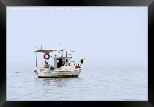 local greek fishng boat Framed Print by Kelvin Rumsby