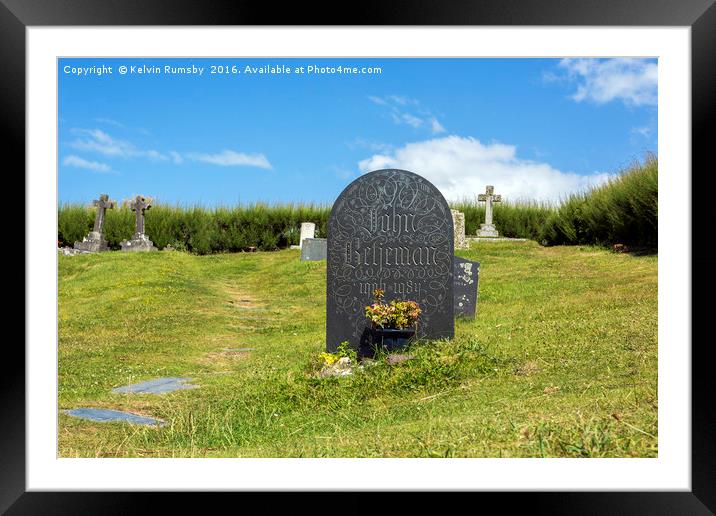 John Betjeman's grave Framed Mounted Print by Kelvin Rumsby