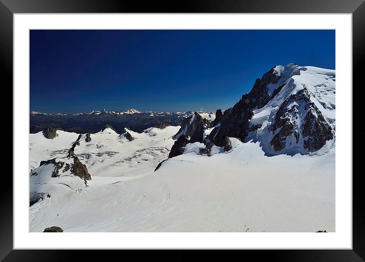 Snow Capped Mountains Framed Mounted Print by Chris Wooldridge