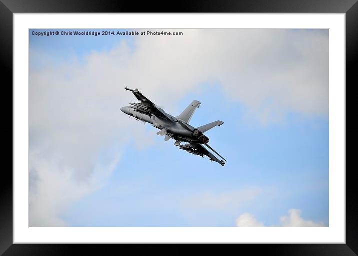  F18 Hornet Framed Mounted Print by Chris Wooldridge