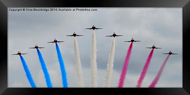  Red Arrows Display Framed Print by Chris Wooldridge