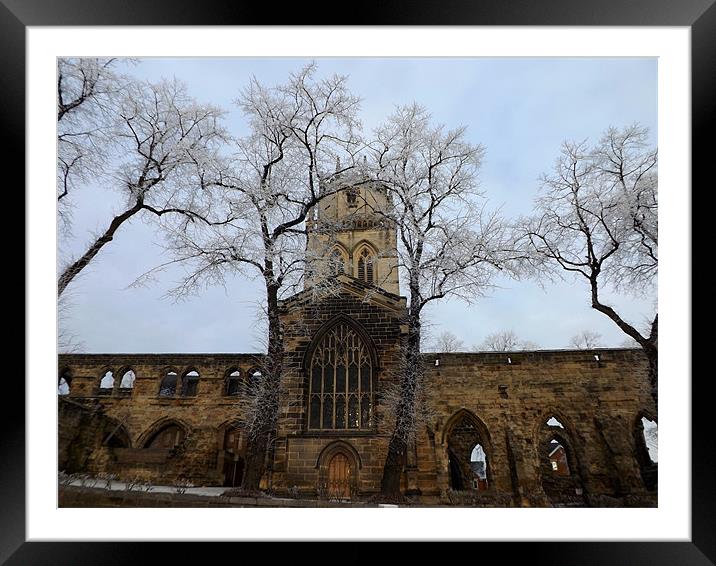 All saints in winter Framed Mounted Print by Brian Slater