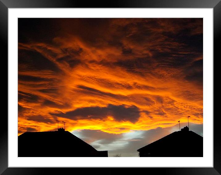  Crimson clouds Framed Mounted Print by Brian Slater