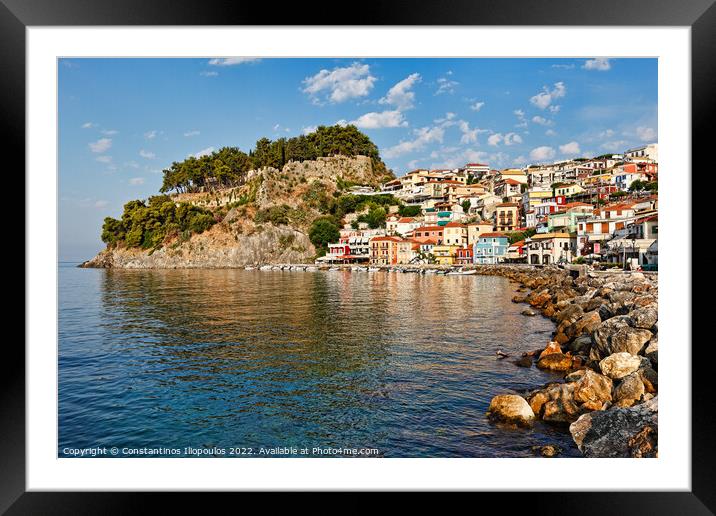  The colorful houses of Parga, Greece Framed Mounted Print by Constantinos Iliopoulos