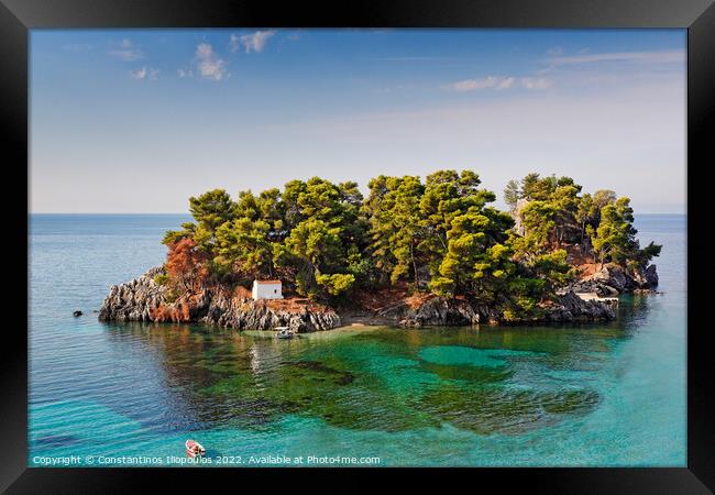 The islet of Panagia in Parga, Greece Framed Print by Constantinos Iliopoulos