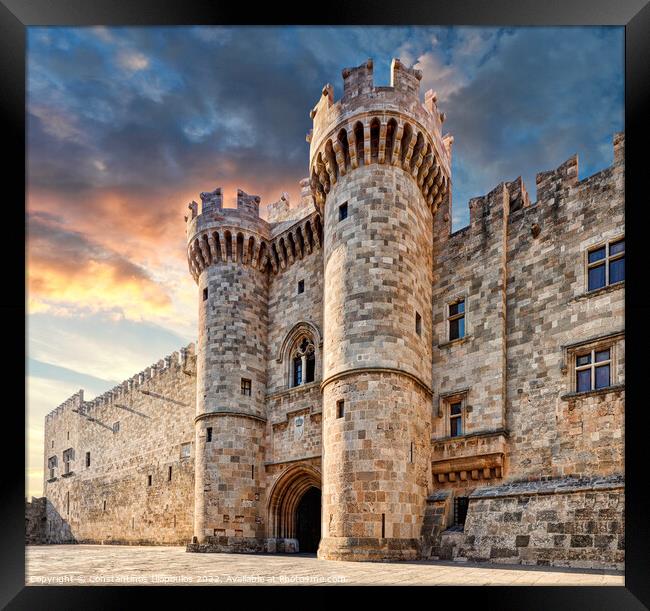 The Palace of the Grand Master in Rhodes, Greece Framed Print by Constantinos Iliopoulos