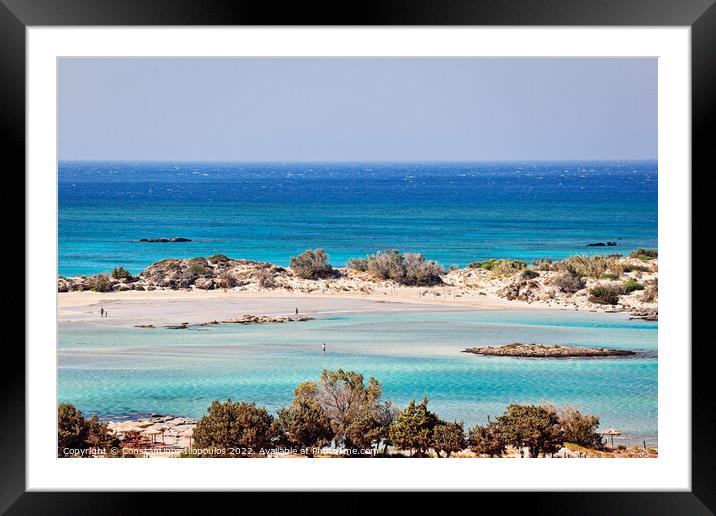 The exotic Elafonissos in Crete, Greece Framed Mounted Print by Constantinos Iliopoulos