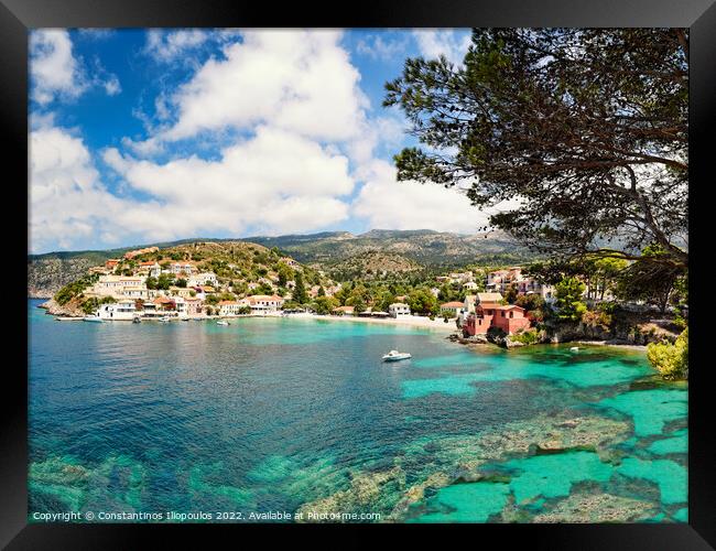 The village Assos in Kefalonia, Greece Framed Print by Constantinos Iliopoulos