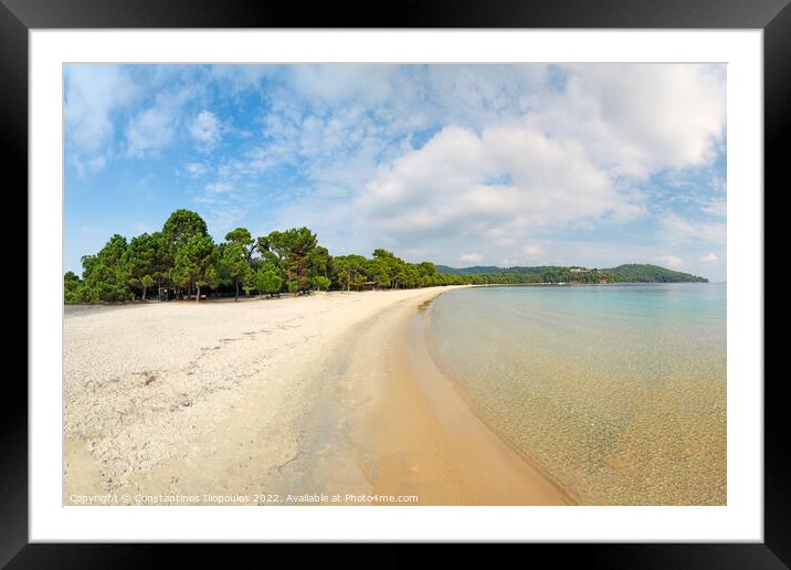 The beach Koukounaries in Skiathos, Greece Framed Mounted Print by Constantinos Iliopoulos