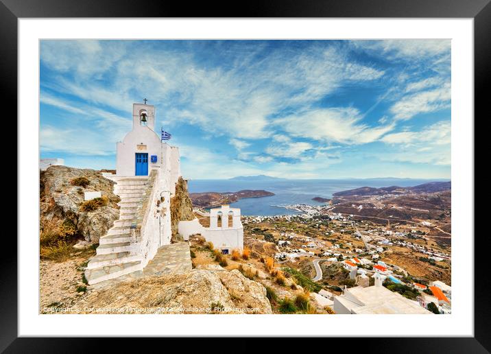 Agios Konstantinos and Agios Ioannis the Theologian in Pano Chor Framed Mounted Print by Constantinos Iliopoulos