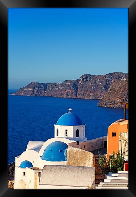 Santorini, Greece Framed Print by Constantinos Iliopoulos