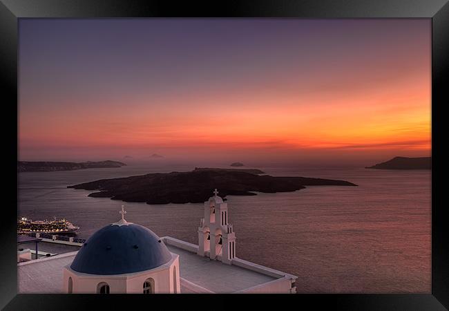 Santorini, Greece Framed Print by Constantinos Iliopoulos