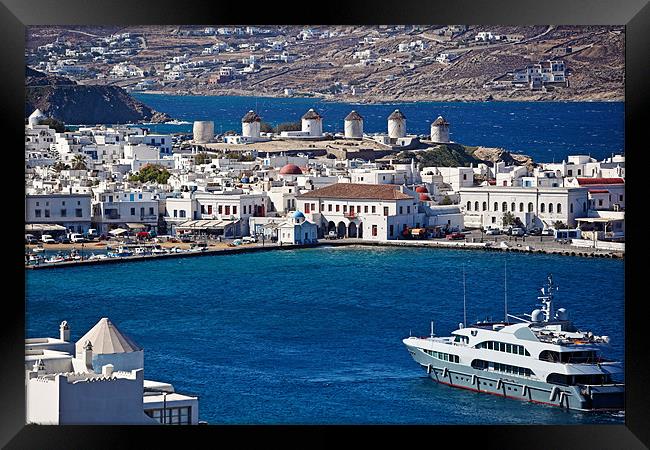 Mykonos, Greece Framed Print by Constantinos Iliopoulos