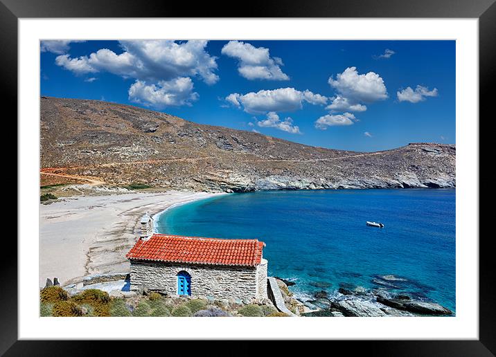 Andros island, Greece Framed Mounted Print by Constantinos Iliopoulos