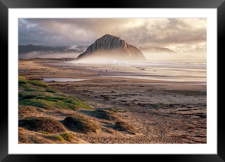 Morro Rock California Framed Mounted Print by sam moore