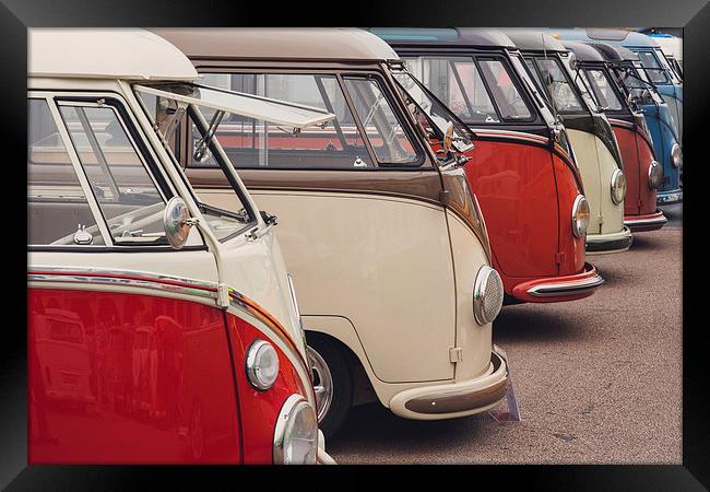  VW Camper Vans Framed Print by sam moore