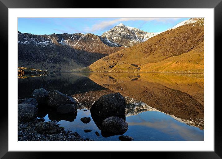 Mount Snowdon Framed Mounted Print by Kevin OBrian