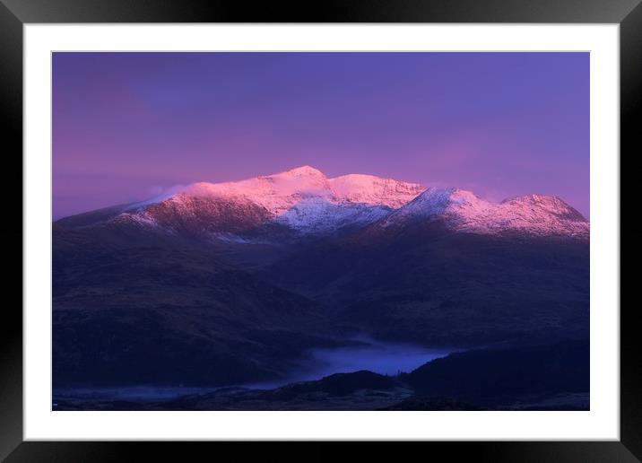 Yr Wyddfa Sunrise  Framed Mounted Print by Kevin OBrian