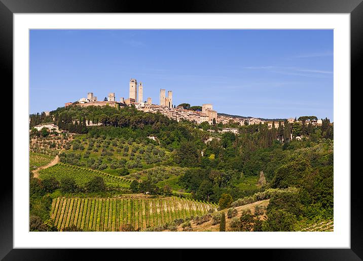 Early morning at San Gimignano Framed Mounted Print by Ian Duffield
