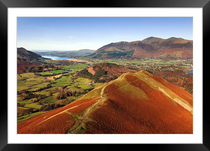 Stunning view from Catbells to Bassenthwaite Framed Mounted Print by Ian Duffield