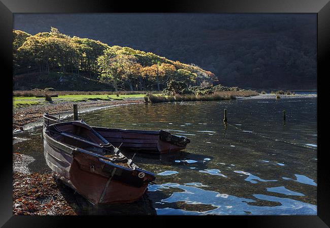 Boats at Crummock Water  Framed Print by Ian Duffield