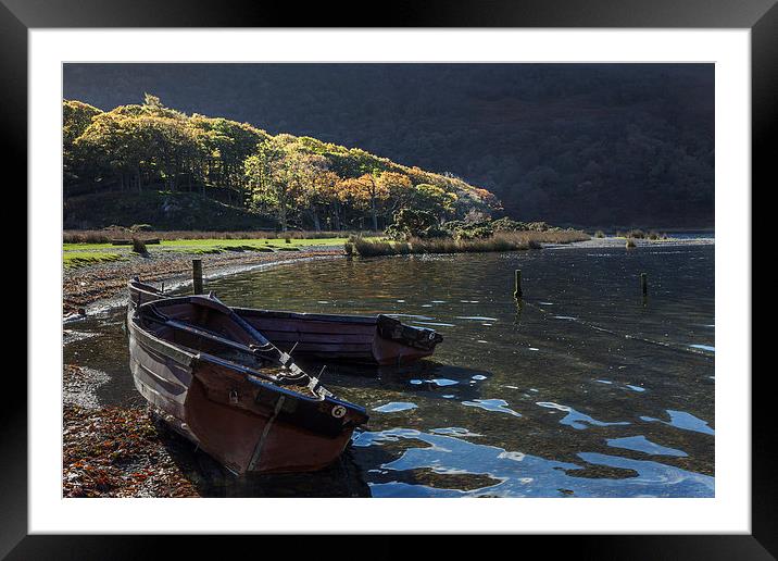 Boats at Crummock Water  Framed Mounted Print by Ian Duffield