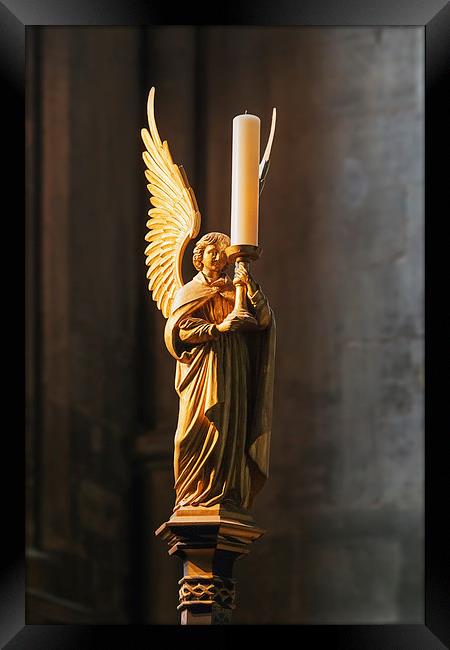  Angelic Candle Framed Print by Ian Duffield
