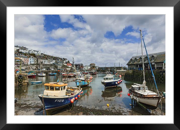  Mevagissey Harbour Framed Mounted Print by Ian Duffield