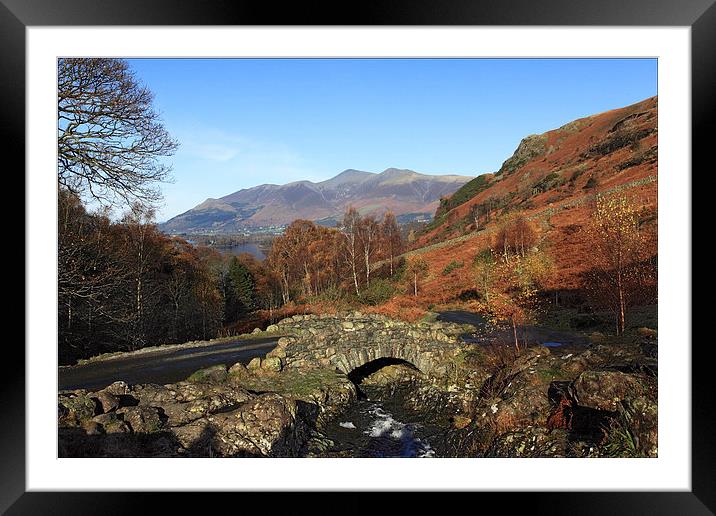 Ashness Bridge and Skiddaw  Framed Mounted Print by Ian Duffield