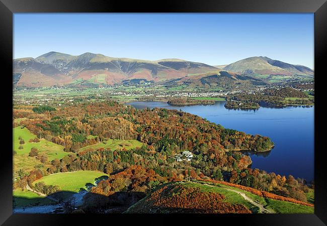 From Catbells to Skiddaw and Blencathra. Framed Print by Ian Duffield
