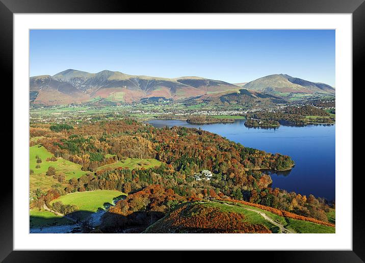  From Catbells to Skiddaw and Blencathra. Framed Mounted Print by Ian Duffield