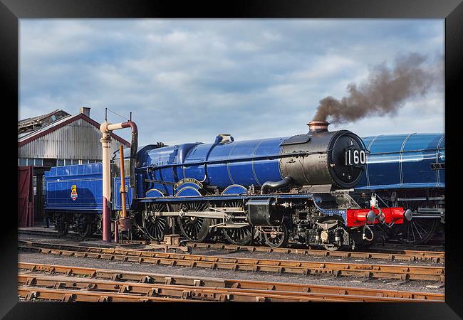  Blue King at Didcot in the evening sunlight Framed Print by Ian Duffield
