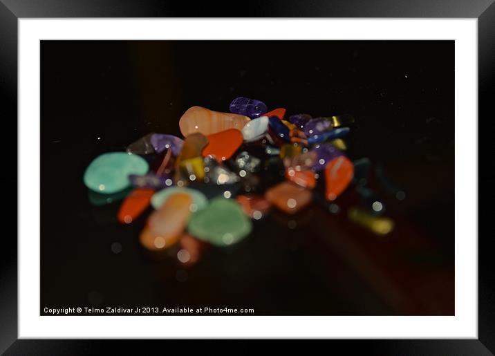 Gemstones Framed Mounted Print by Telmo Zaldivar Jr