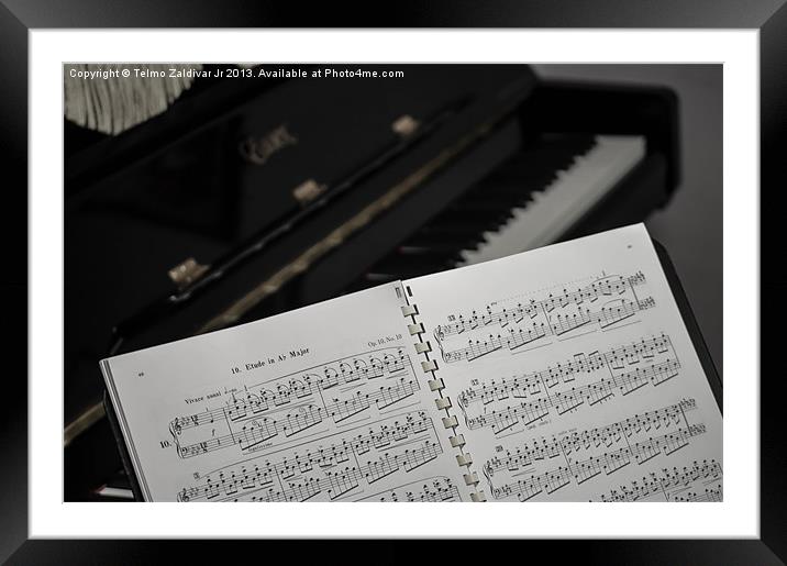 PianoScore Framed Mounted Print by Telmo Zaldivar Jr