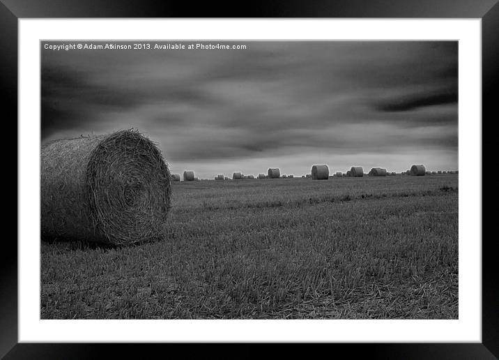 Autumn Hay  Harvest Framed Mounted Print by Adam Atkinson