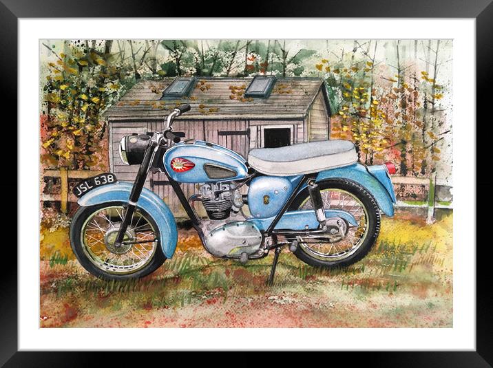 BSA in the woods Framed Mounted Print by John Lowerson