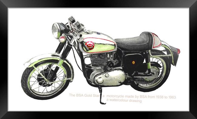 A BSA Gold Star graphic Framed Print by John Lowerson